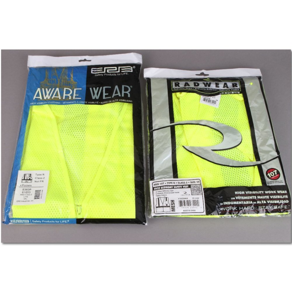 Lot of 2 safety vests size 5XL Aware Wear S363P Radwear SV2ZGM5X BRAND NEW!!!